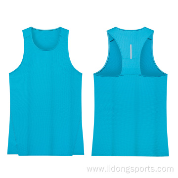 2021 Men Fitness sleeveless shirt Male mesh breathable